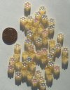 50 8mm Yellow AB Flowers